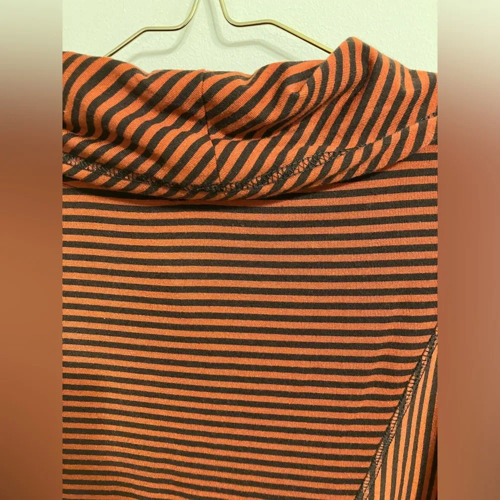 Boutique Knit Oversized‎ Cowl Neck Tunic Top Womens Size Medium Orange - Image 11