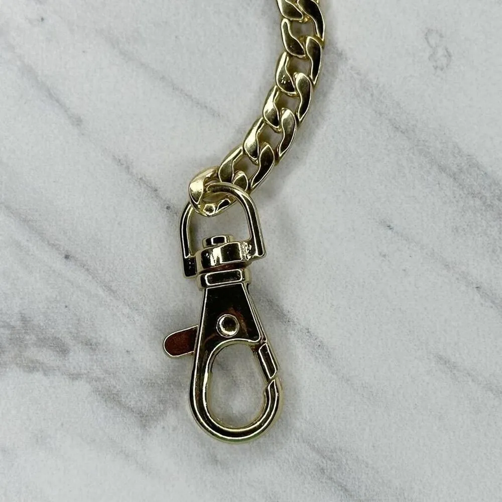 Gold Tone Flat Chain Link Purse Handbag Bag Replacement Strap ✨ - Image 12