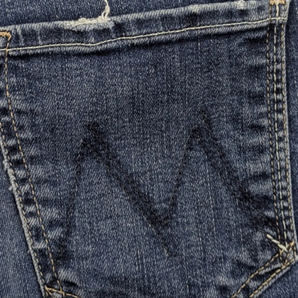 Mother High Waisted Looker Ankle Fray GUC $228 Size 27 J1544 Blue - Image 6