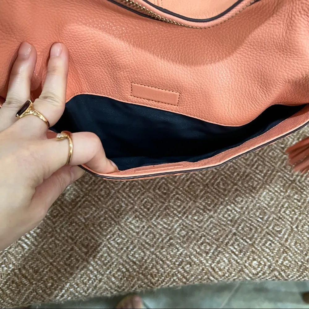 NWT Cole Haan Coral Genuine Leather Lacey Shoulder Crossbody Handbag Boho Casual - Image 3