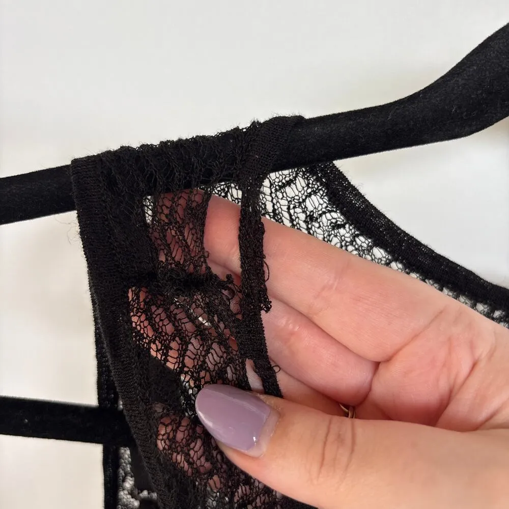 Eileen Fisher Beach Hemp Black Midi Shift Dress Lace Mesh Resortwear Size Large - Image 10