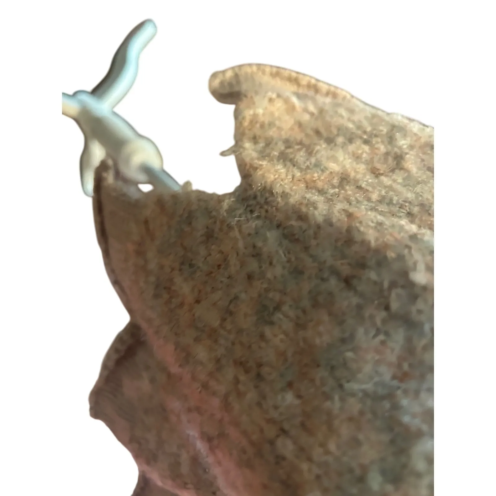 Cozy‎ Knit Sweater with Pocket Long Sleeve Comfortable Pullover Tan Size L - Image 7