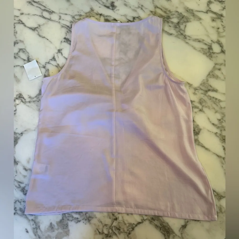 NWT Melrose and Market Cinched Front Top V-neck Purple Calluna Ruched Tank Lilac - Image 5