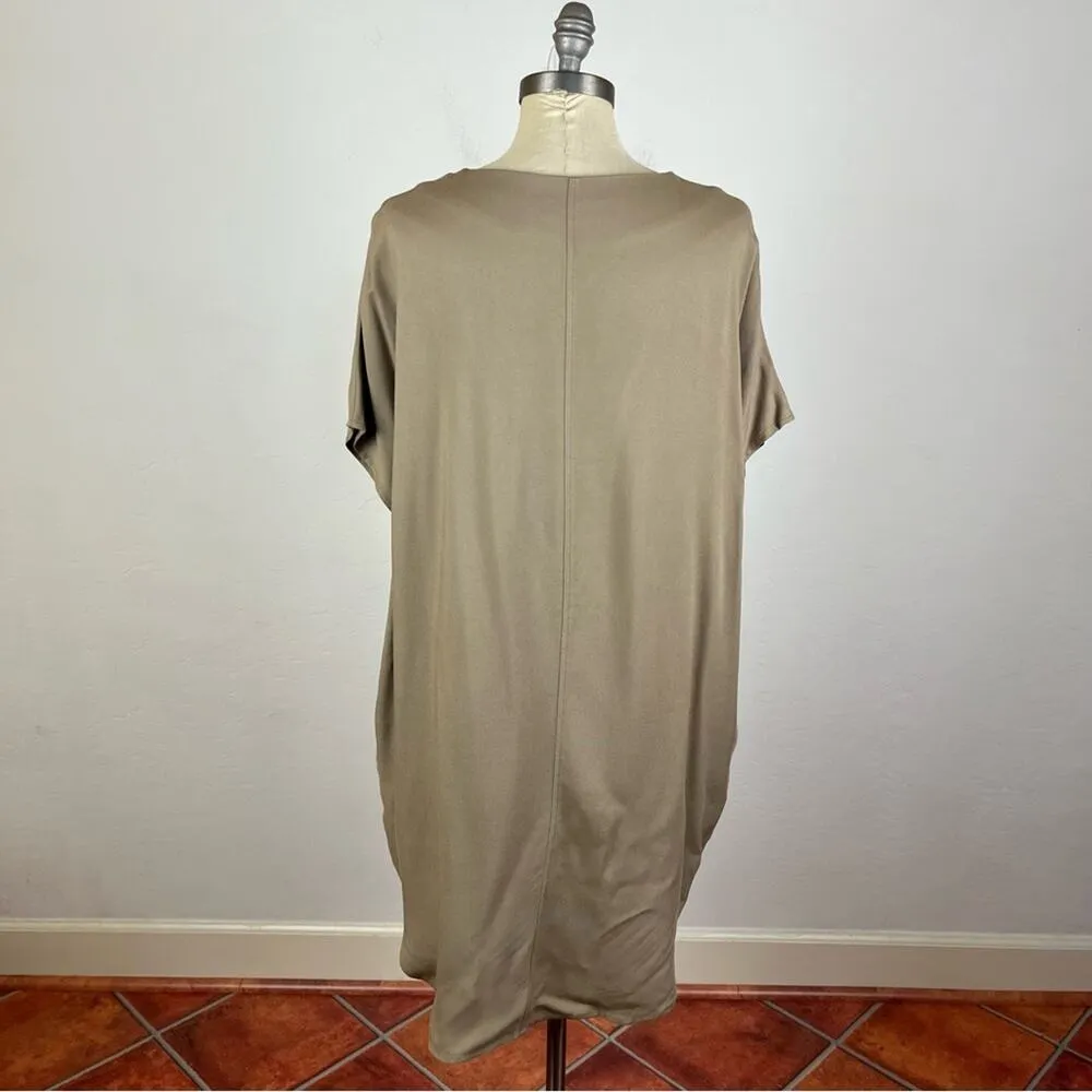 Oak + Fort Tan V Neck Shirt Dress - Image 8