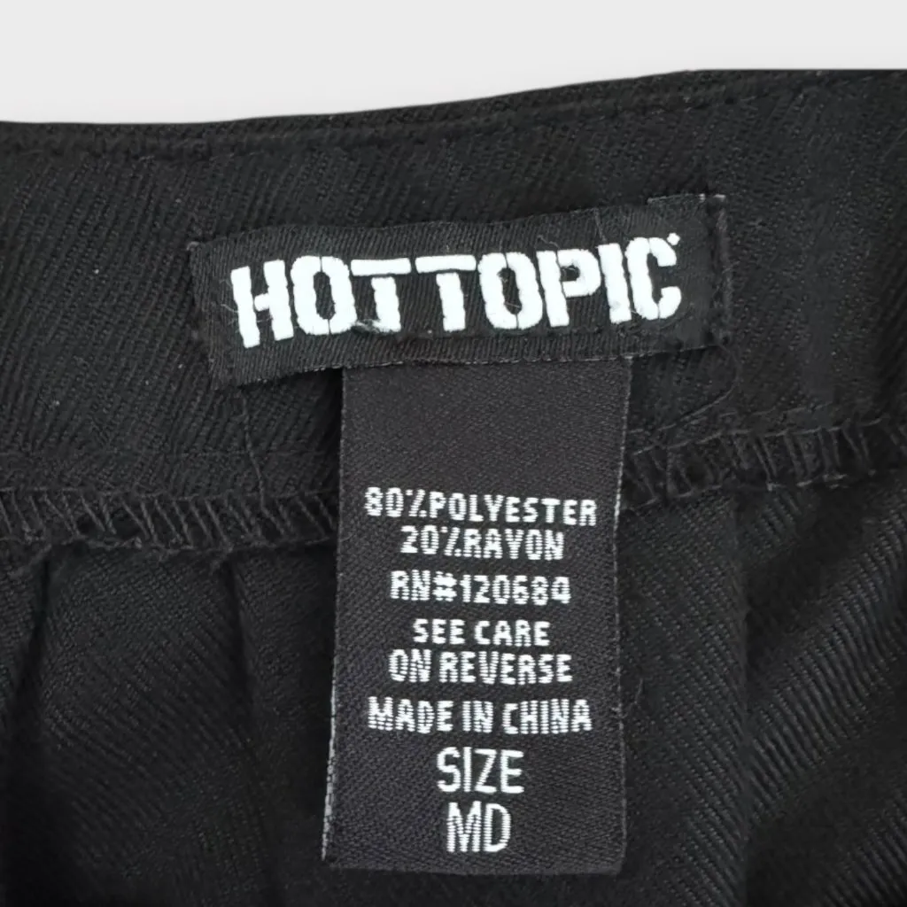 Hot Topic Black Pleated School Girl Cheerleader Anime Mini Skirt Size M - Image 3