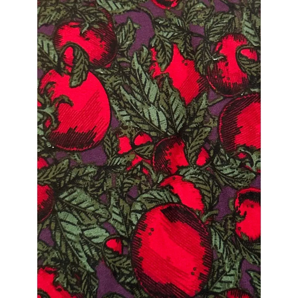 NWOT Lularoe One Size Tomato Vine Pattern Leggings - Image 3