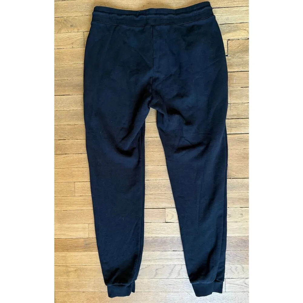 Mate the Label  Black Front Seam Fleece Joggers Size Medium - Image 3