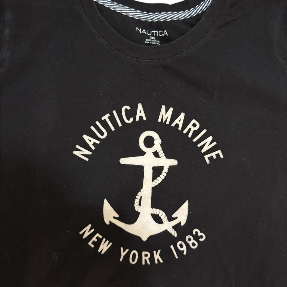 Nautica Black Anchor Logo Short Sleeve Tee - Image 2