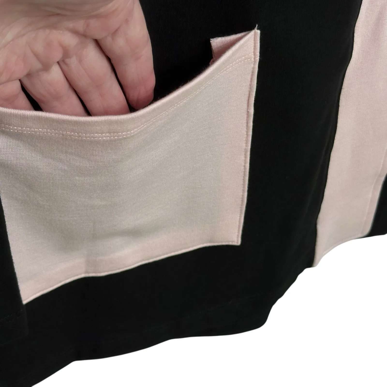 Lobo‎ Mau Womens Black Pink Pocket Button Front Cardigan Size Large - Image 2