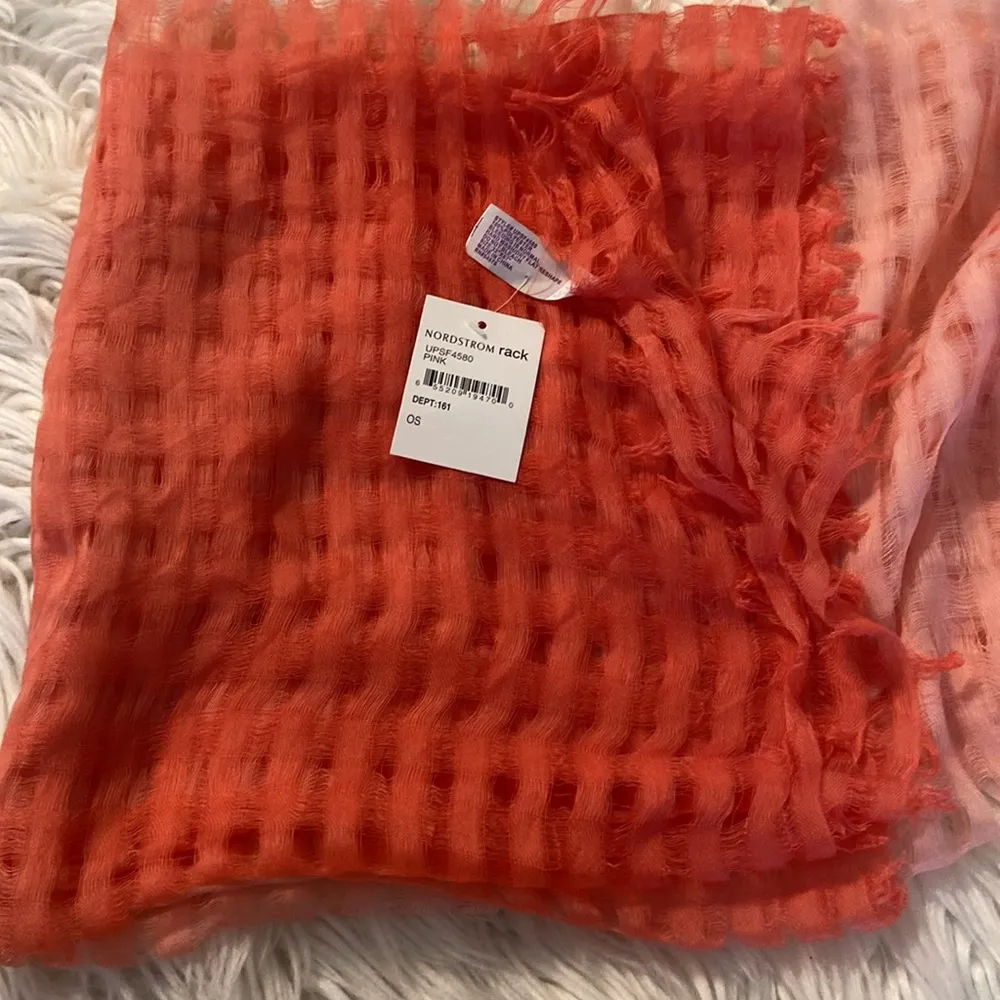 Nordstrom Rack Pink Scarf long 69” wide 25” brand new with tags very soft - Image 6