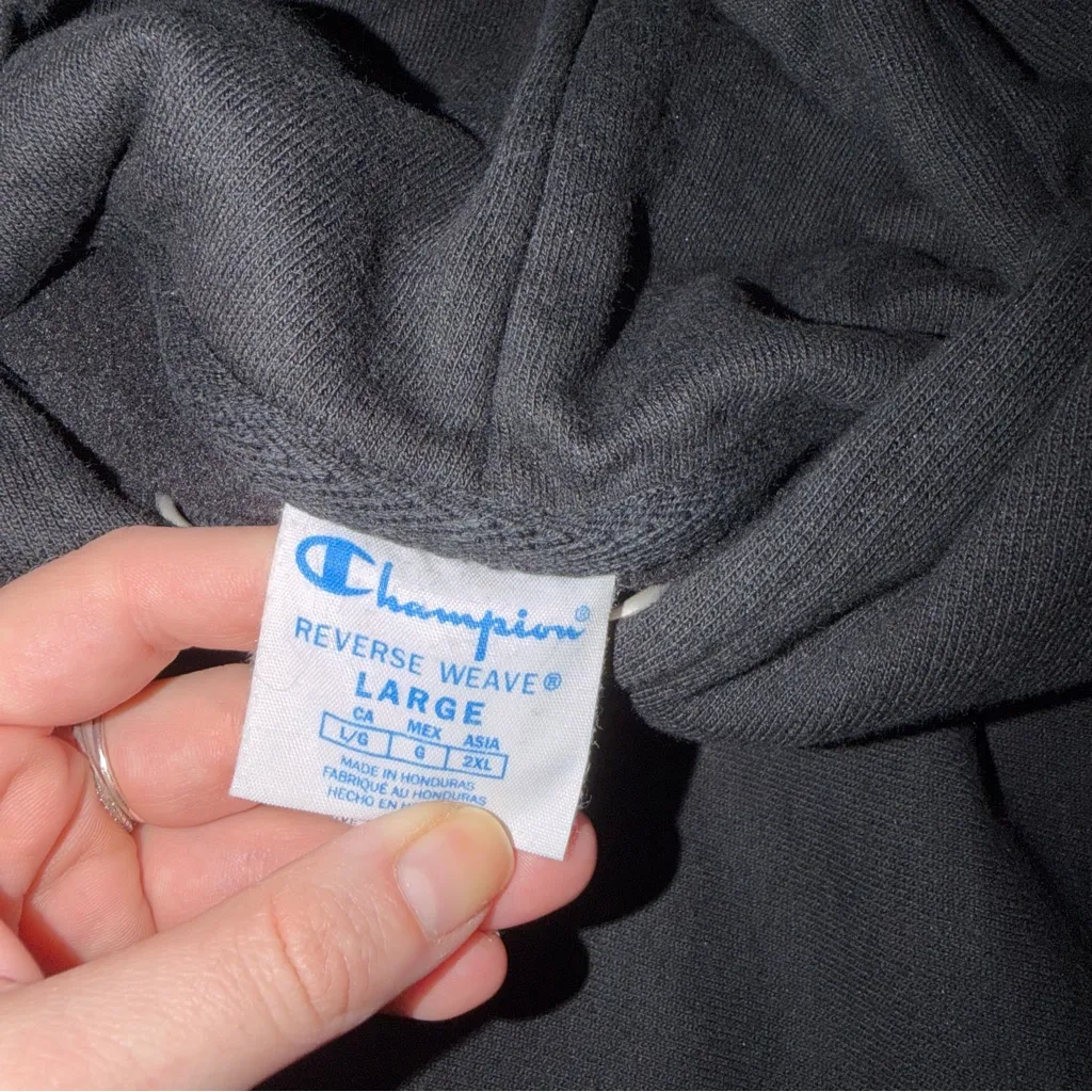 Champion black reverse weave Mickey Mouse hoodie size large - Image 3