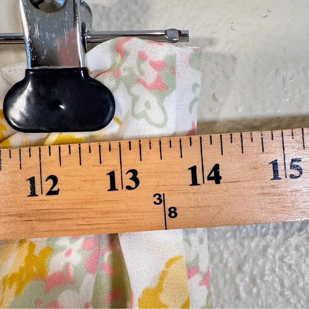 Ann Taylor Vintage 90s White Yellow Pink Floral Skirt Womens 2 Fairy Core Girly - Image 4