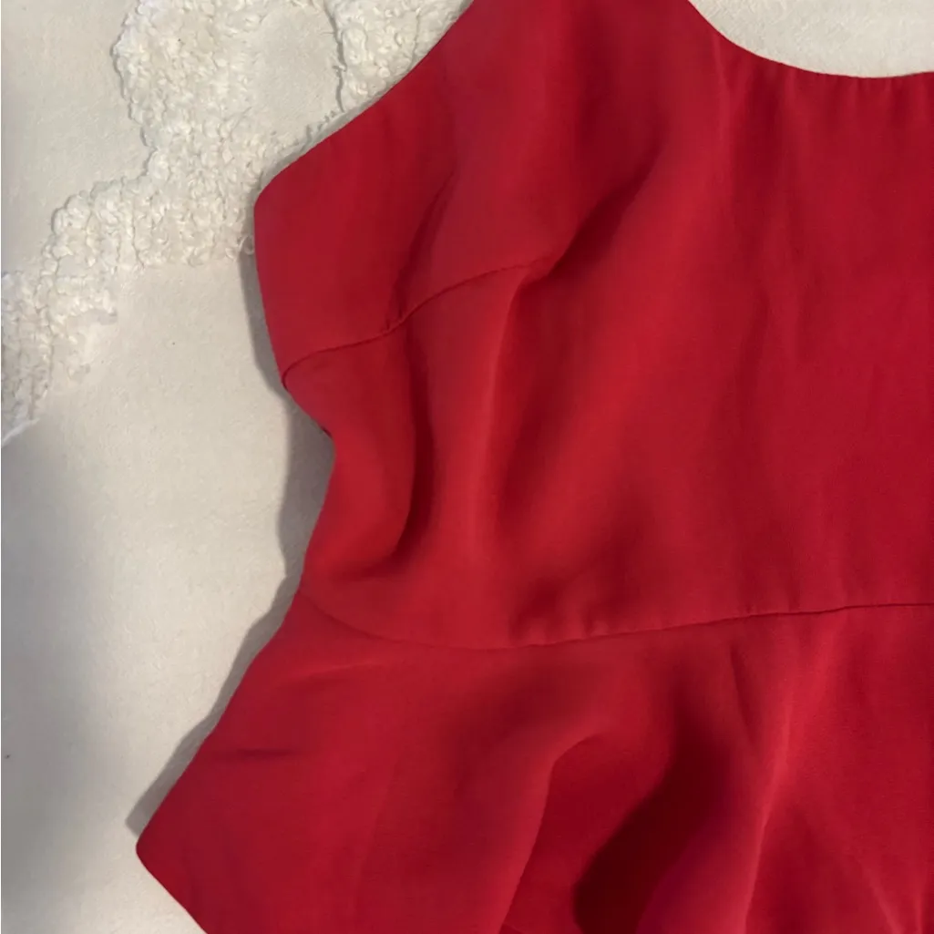 Superdown Red Ruffle Hem Crop Top - Image 6