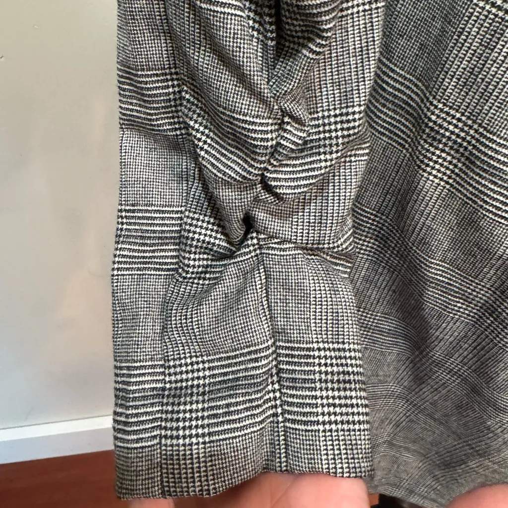 Jonathan Simkhai Wool Plaid‎ Sheath Dress Sz 8 Black - Image 4