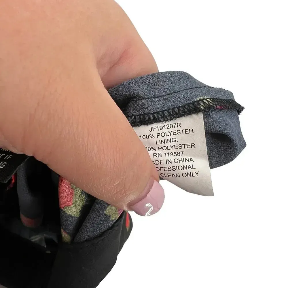 Jason Wu Pleated Rosebud Floral Chiffon Pleat Grosgrain Long Sleeve Dress Size 0 - Image 12