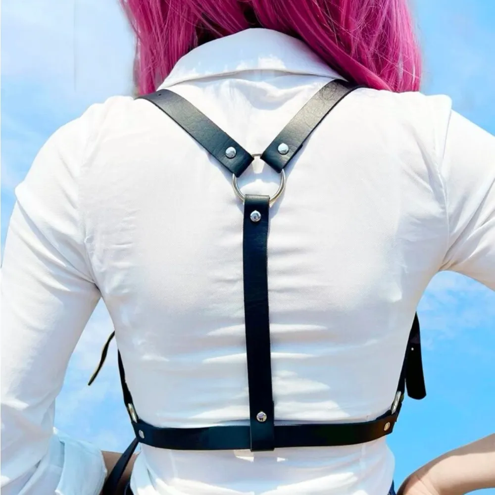 Black Harness Suspender Belt O Ring New - Image 3