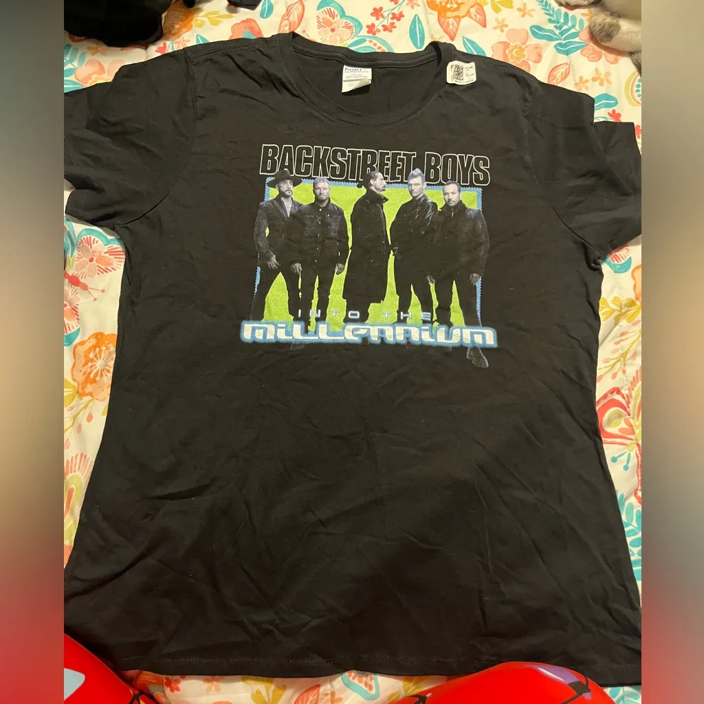 New! Backstreet Boys Yes, I’m Single, Now is your Chance Black Short Sleeve Top Size L - Image 2