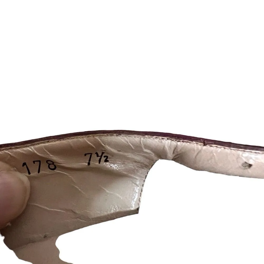 Salvatore Ferragamo Vintage Womens Kitten Heel Strappy Heel Size 7.5‎ Flawed - Image 7