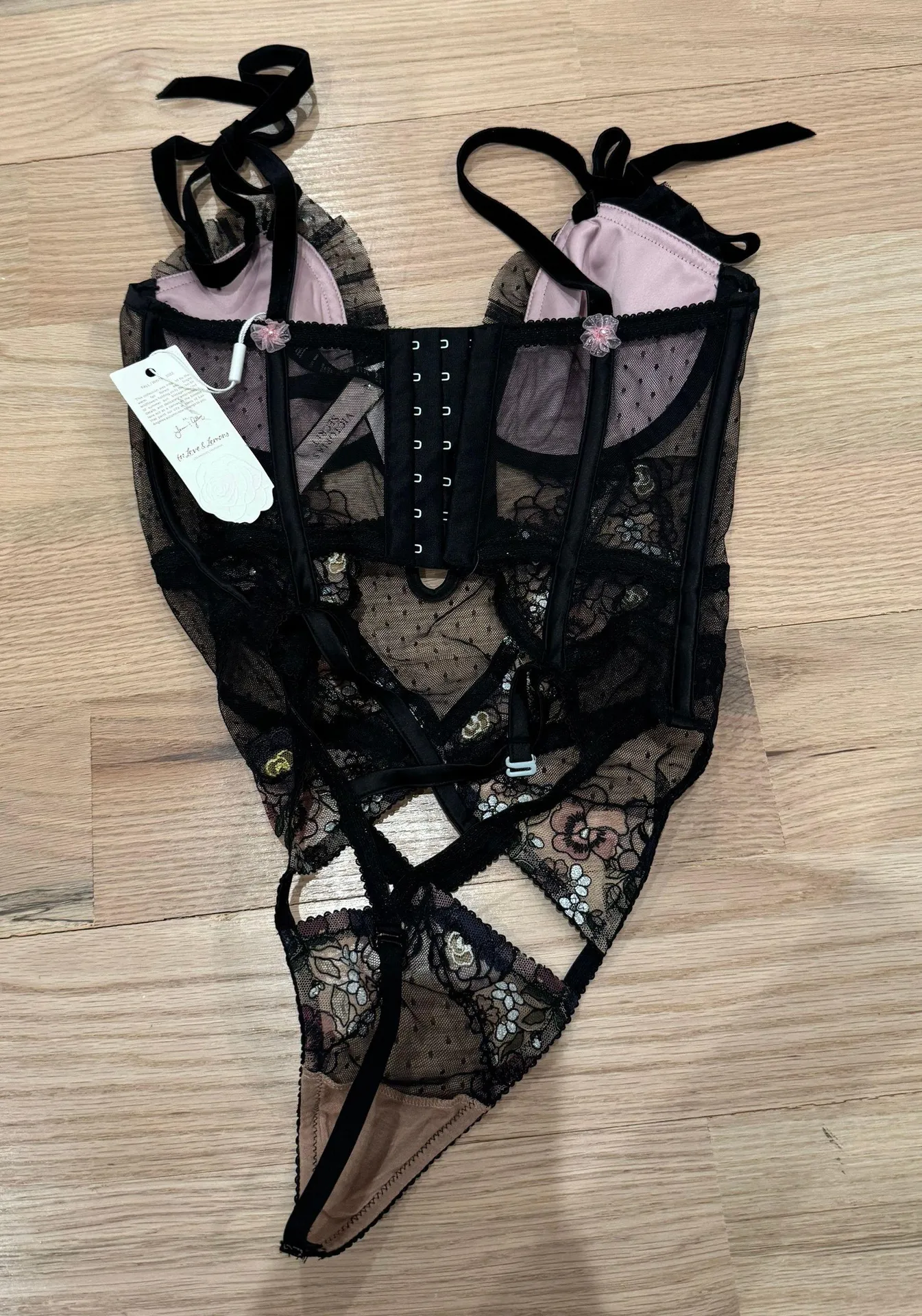 Black Lingerie Bodysuit NWT - Image 2