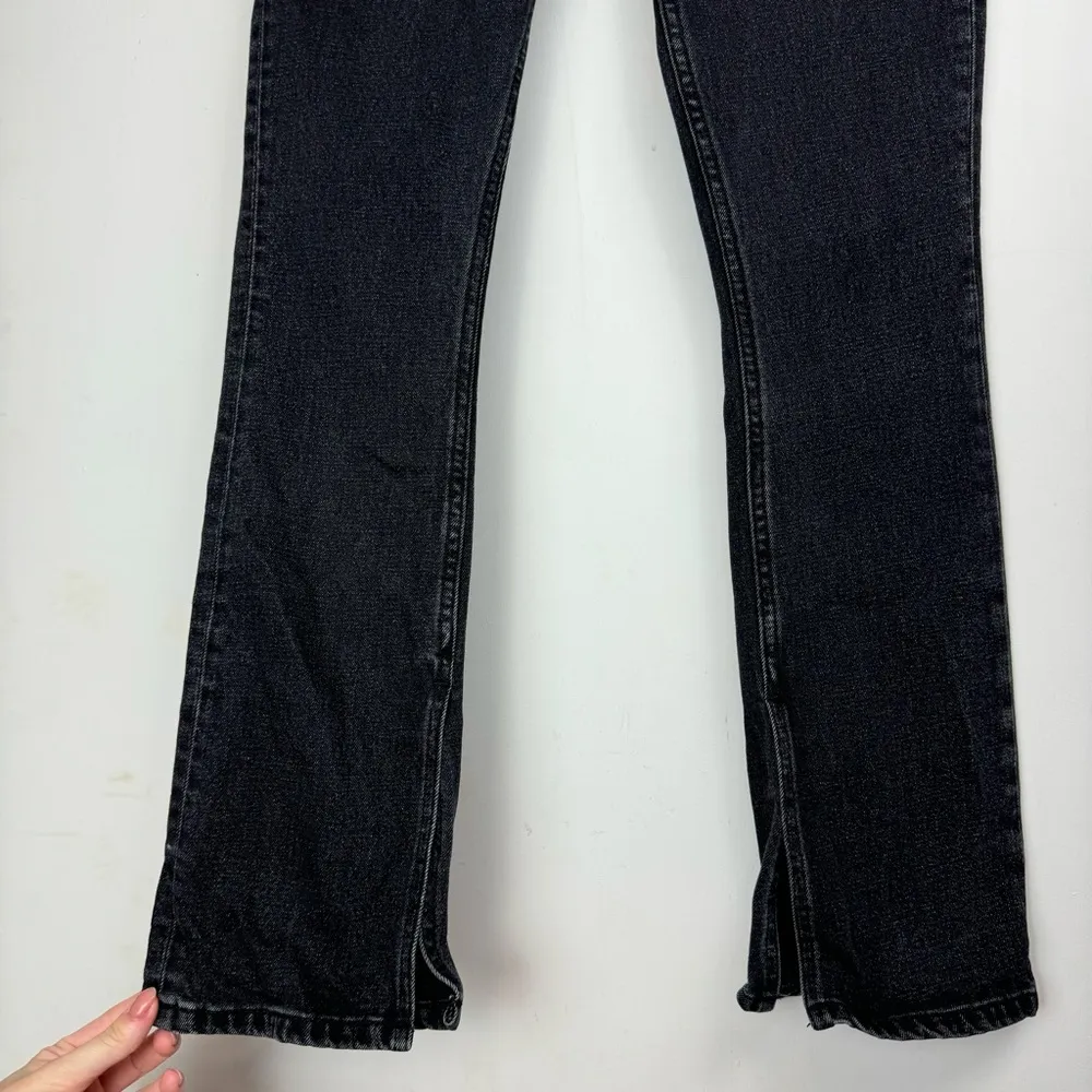 Abercrombie & Fitch Split Hem Jeans Sz 25 Black Denim Skinny High Rise - Image 9