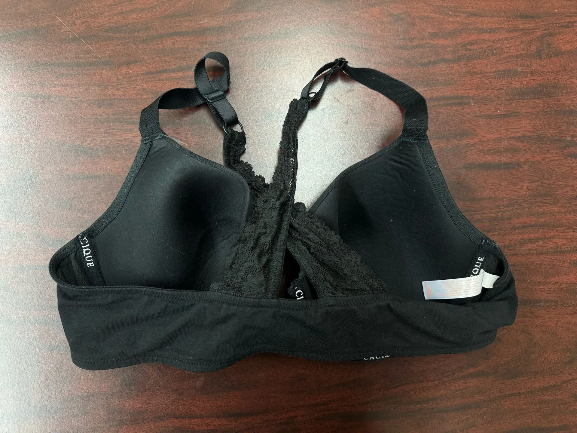 Cacique Black Front Closure Lightly Lined T-Shirt Bra Size 42C - Image 2