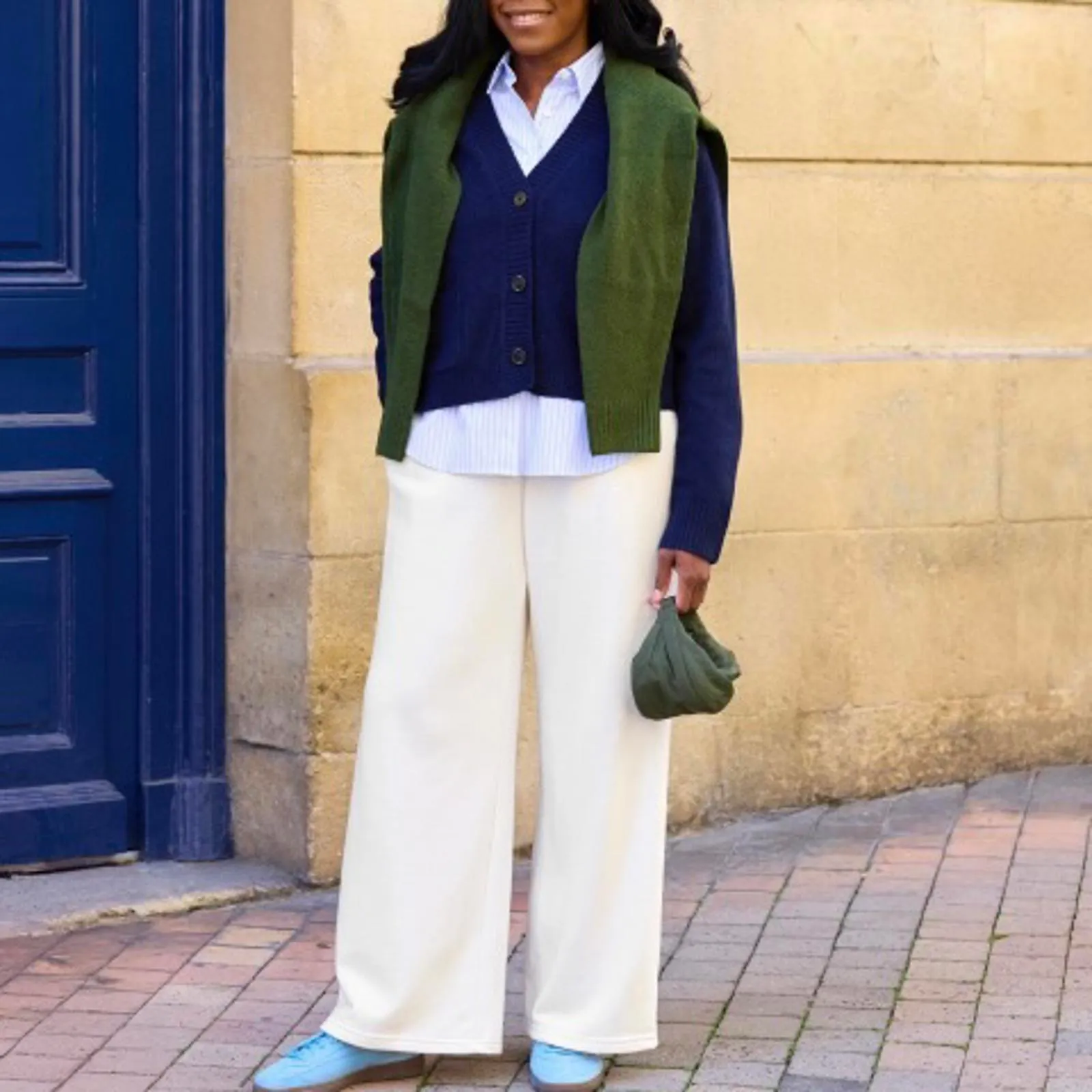 Uniqlo Cotton Shirt | Striped NWT Blue XXL - Image 8