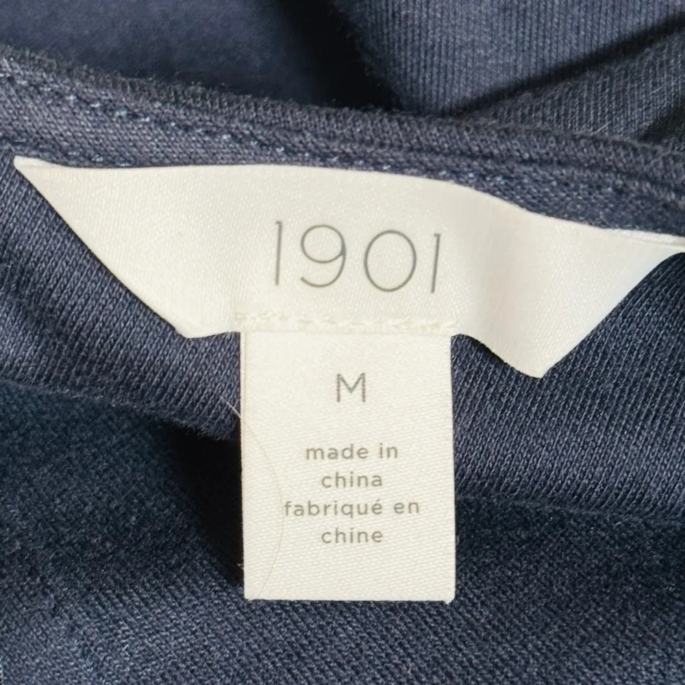 1901 3/4 Sleeve Midi Tunic Dress with Tie Back Steel Blue Size Medium - Image 6