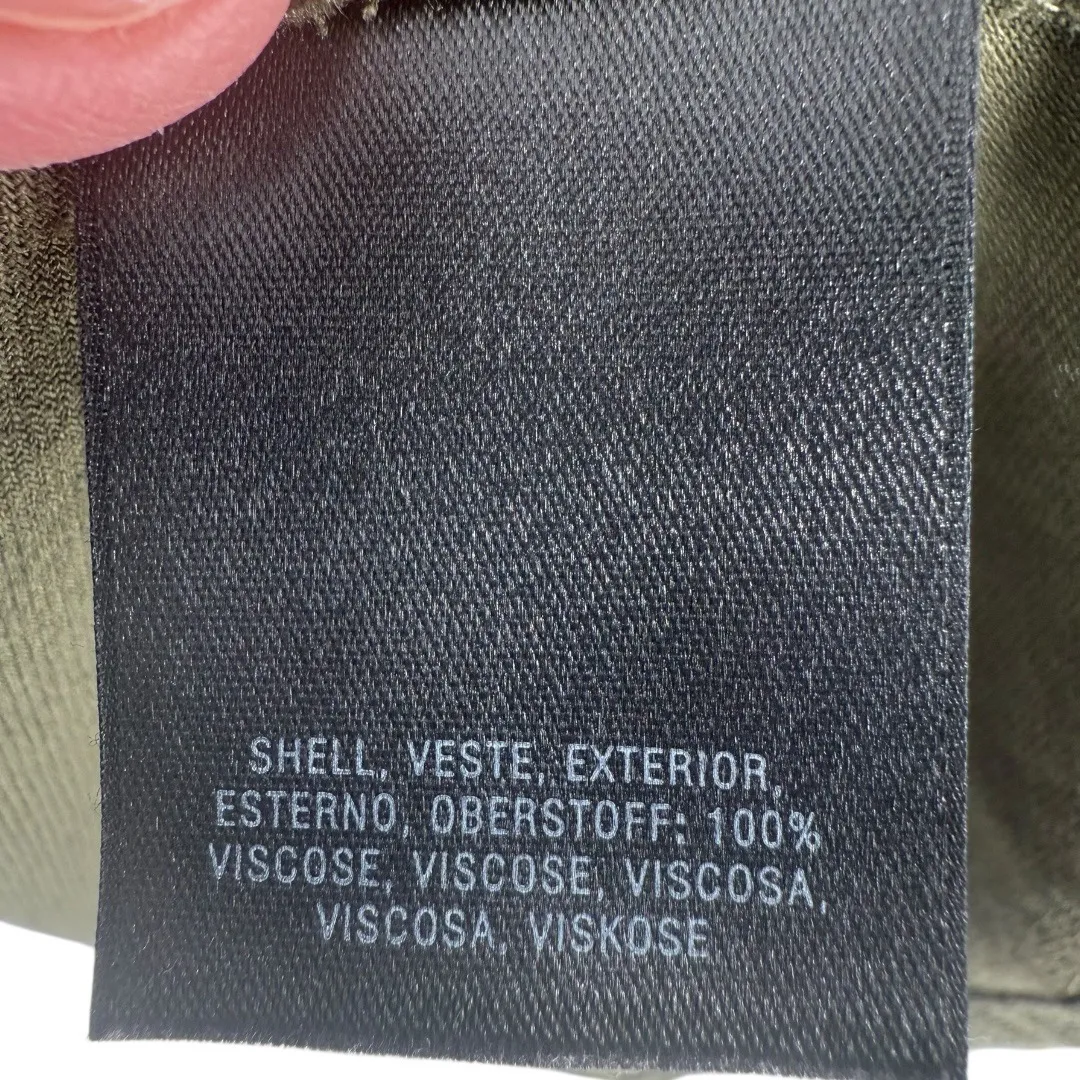 Anthropologie Maeve Ragonda Tunic Dress Moss Green Smocked Long Sleeve Size 12 - Image 15