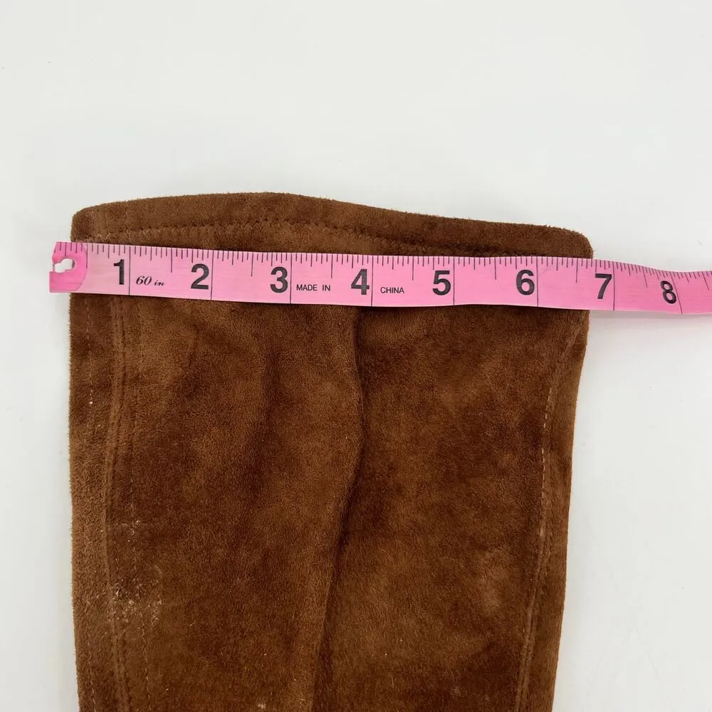 Vintage Franco Sarto Made in Brazil faux leather tall brown tan boots size 8.5 - Image 8