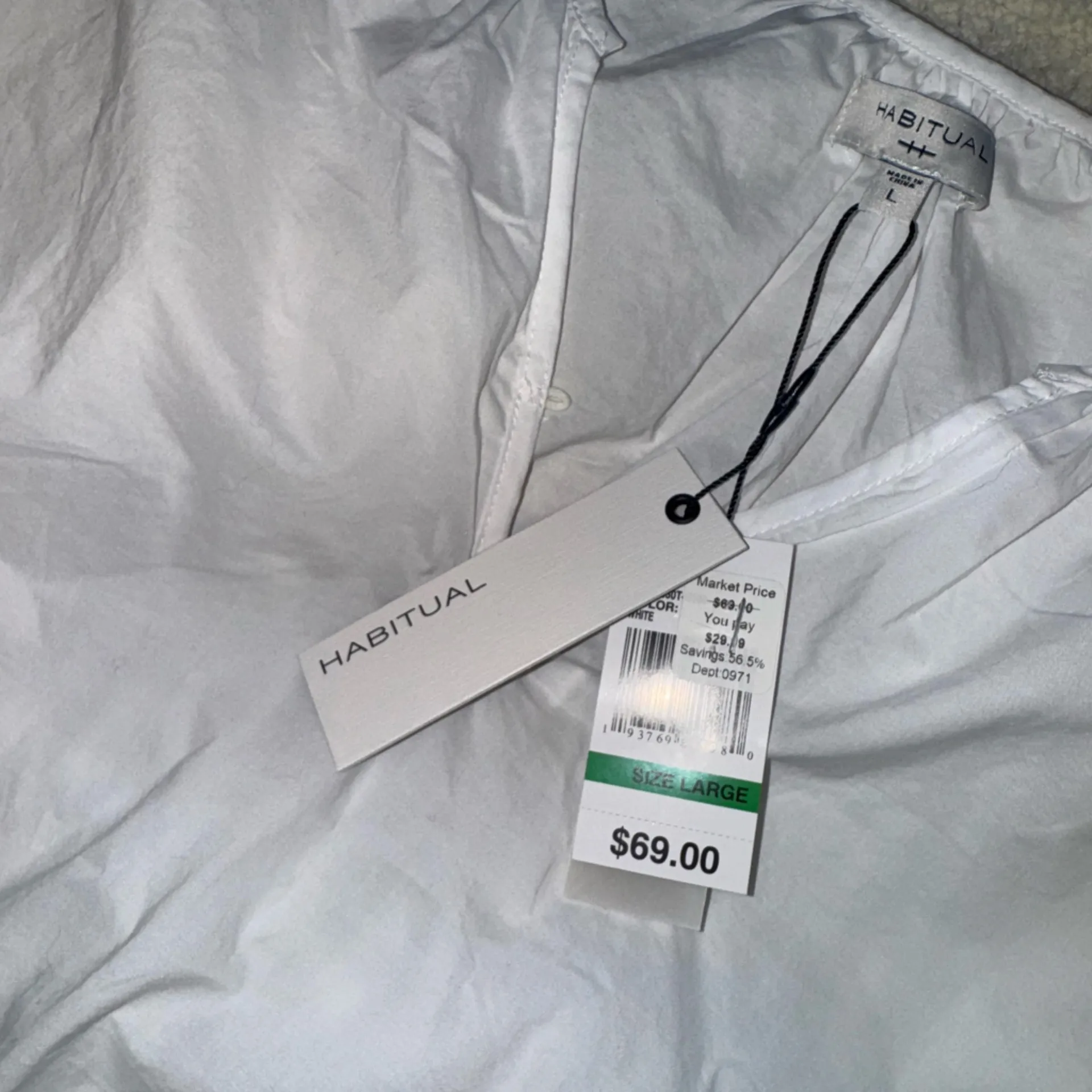 Habitual White Flutter Sleeve Blouse - Image 3