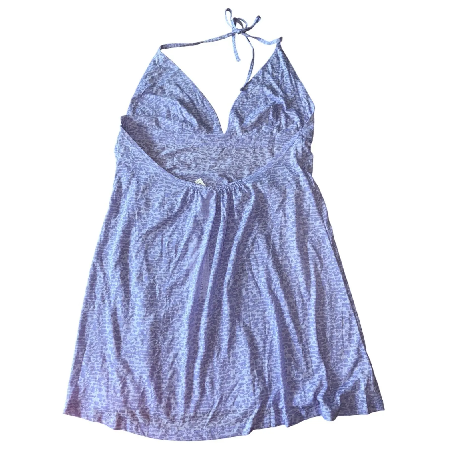 Lucky Brand Halter‎ Swimsuit Coverup Purple Animal Print Sleeveless Casual Dress - Image 5