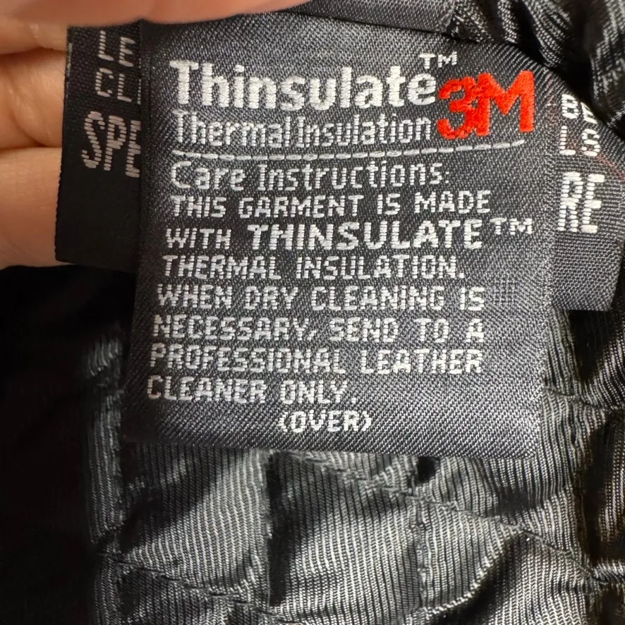 Flying Biker Oakwood Leather Motorcycle Jacket Women L Black Red Thinsulate Size L - Image 13