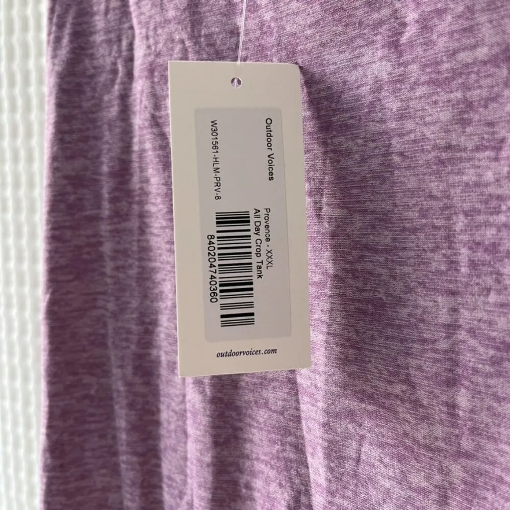 Outdoor Voices All Day Crop Top in Provence colorway - Image 5