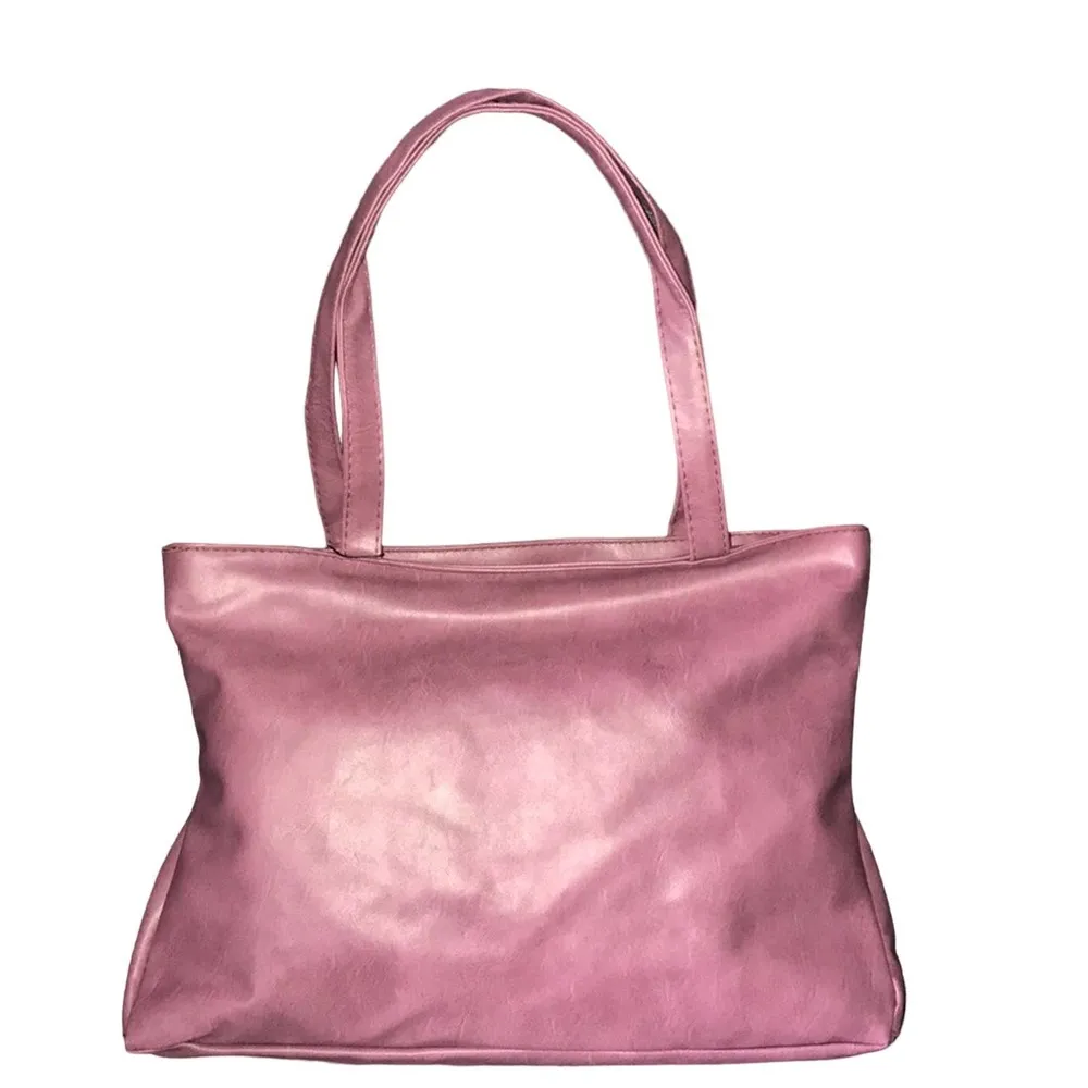 FAUX LEATHER MAUVE EMBELLISHED DESIGN WITH CHIC BOWS Pink - Image 17