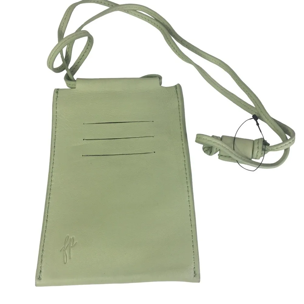 New Free People Dance all Night Crossbody leather wallet sage green - Image 6
