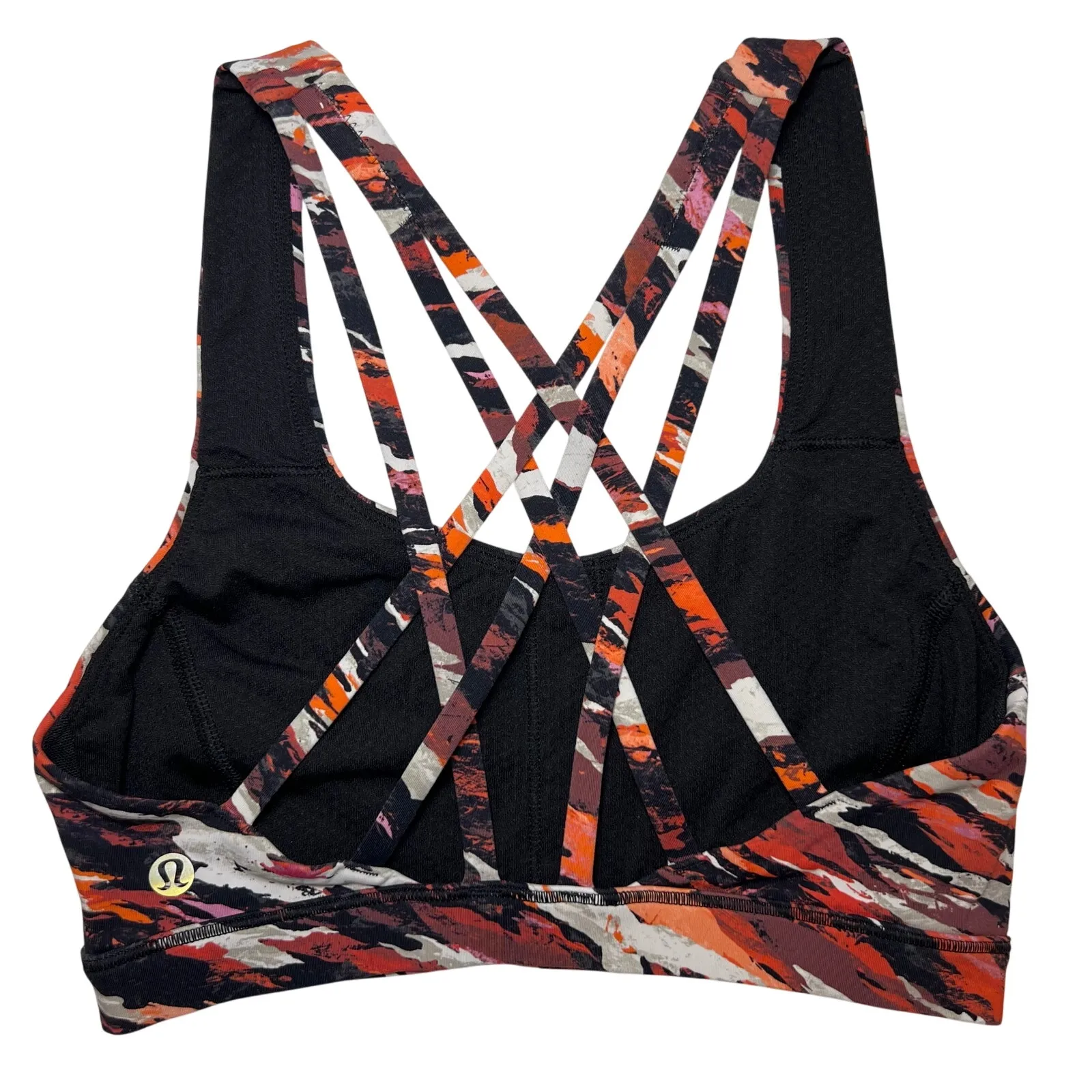 Lululemon Lunar New Year Free to be Serene Sports Bra Sz 2 Tiger Tide Smoky Red - Image 2