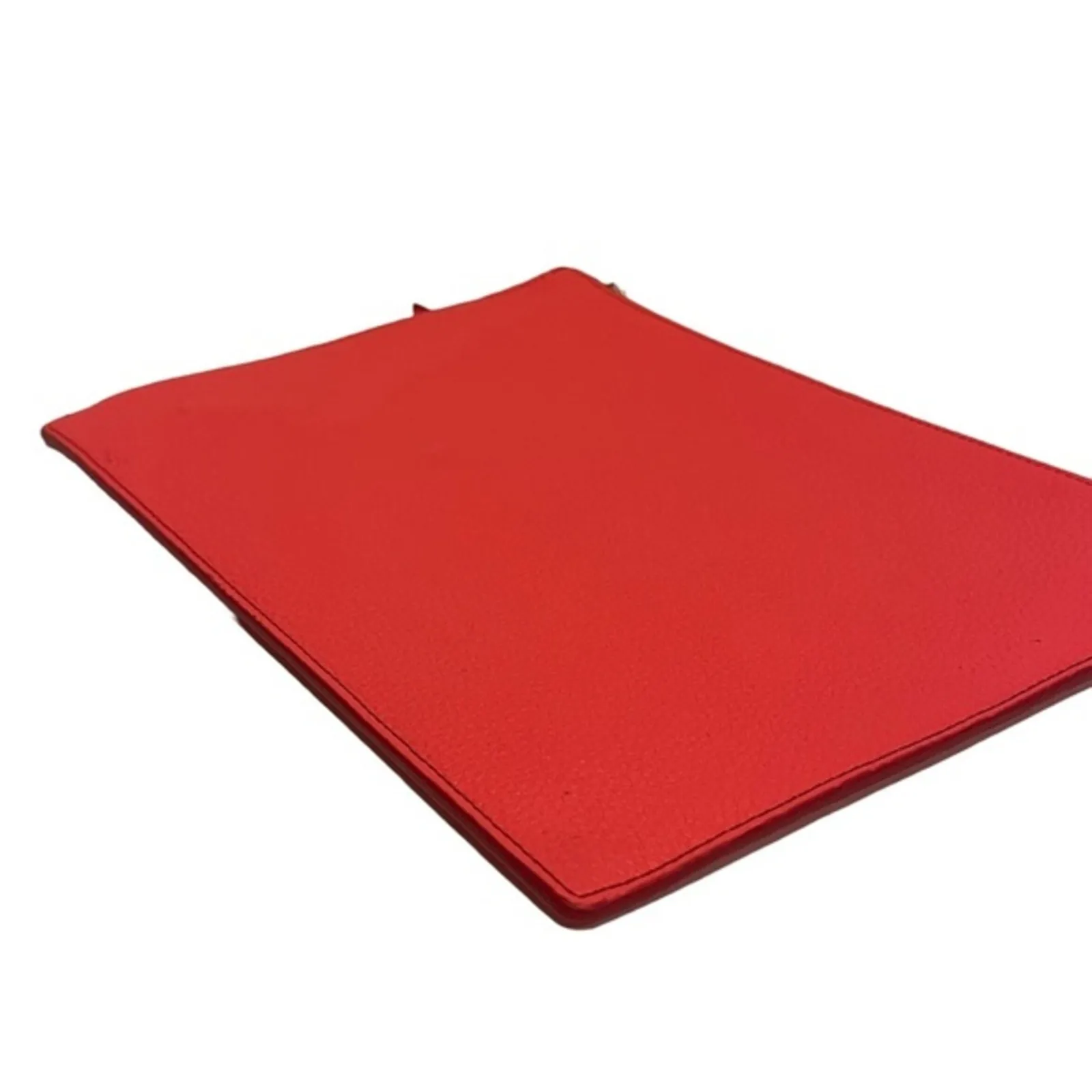 Fossil Emma Pouch Neon Coral Pebbled Leather - Image 5