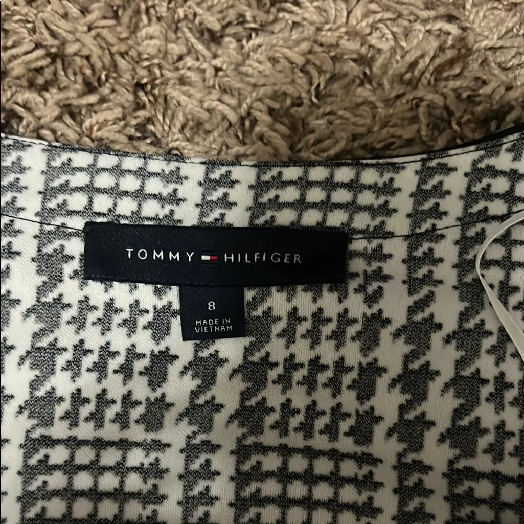 Tommy Hilfiger Black and White Midi Dress - Image 2