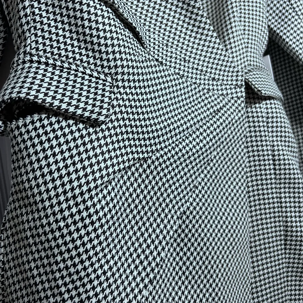 Jason Wu houndstooth draped mini dress size M $375 - Image 3