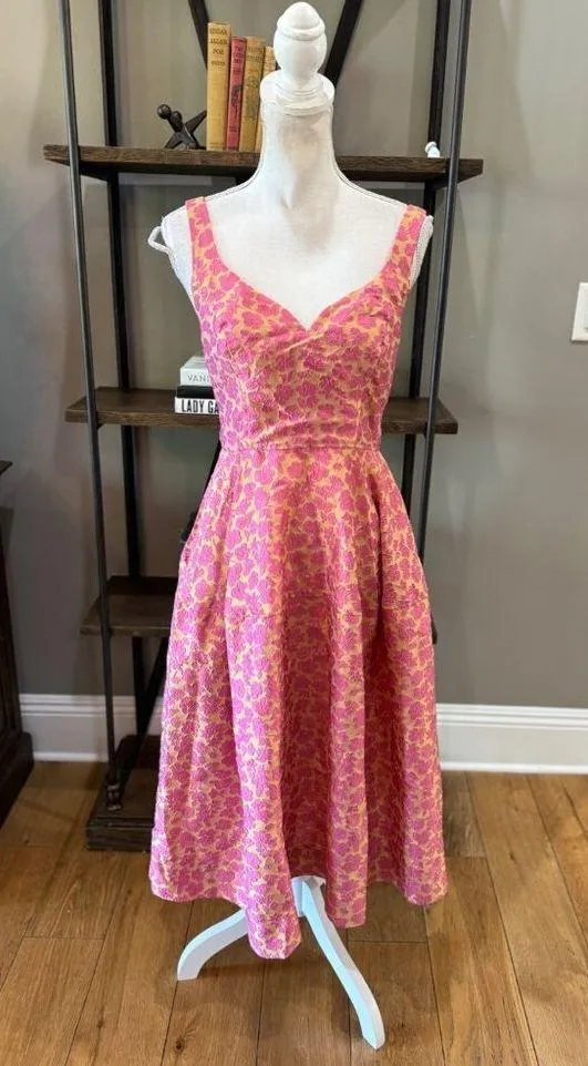 Jill Jill Stuart Sweetheart Fit and Flare Dress Babydoll Pink Womens Size 4 - Image 5