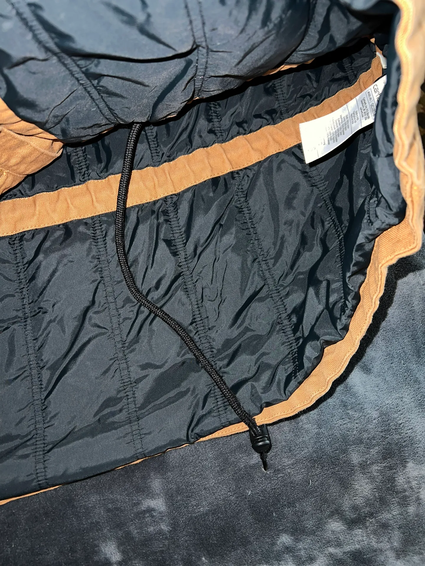 Full Swing Relaxed Fit Washed Duck Insulated Traditional Coat in  Brown - Image 11