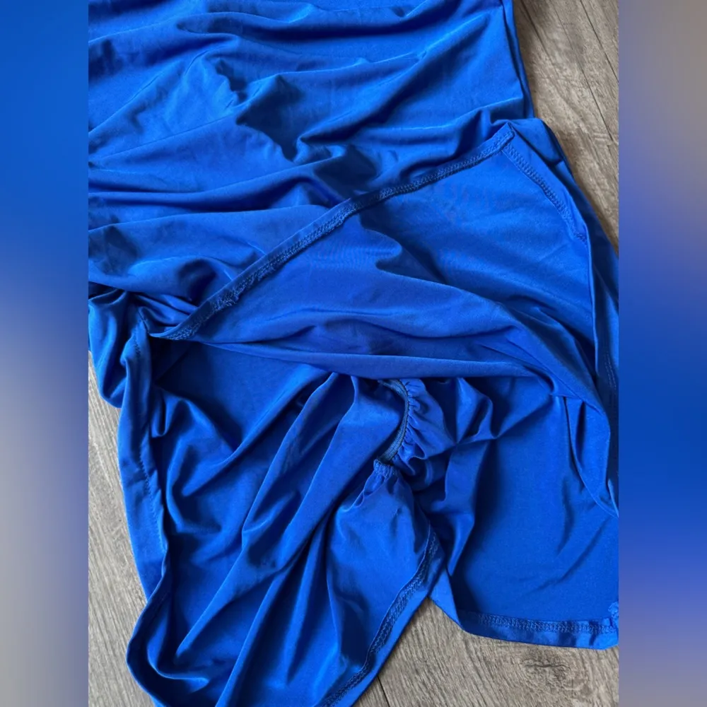 AMTIOUS Vibrant Blue Ruched Dress Size M - Image 8