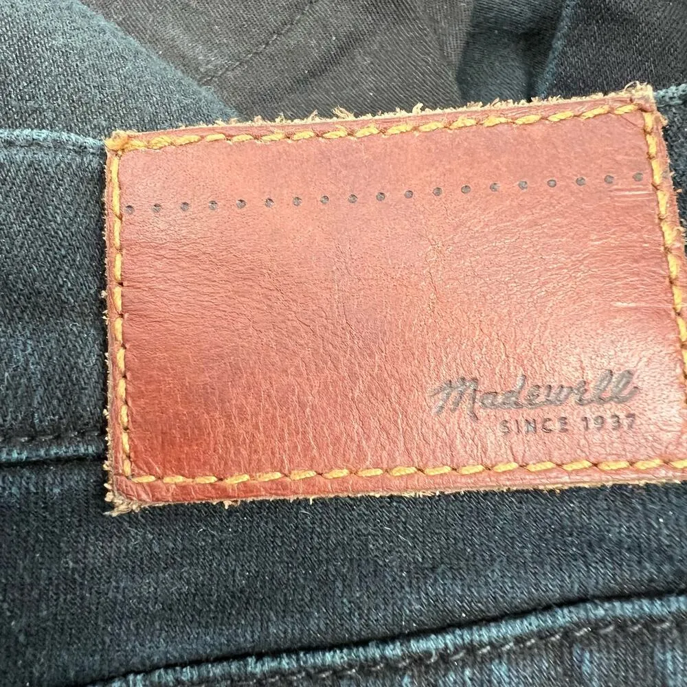 MADEWELL SKINNY SKINNY Rebel Wash Black Denim Jeans Moto Ankle‎ Zipper Size 29 - Image 9