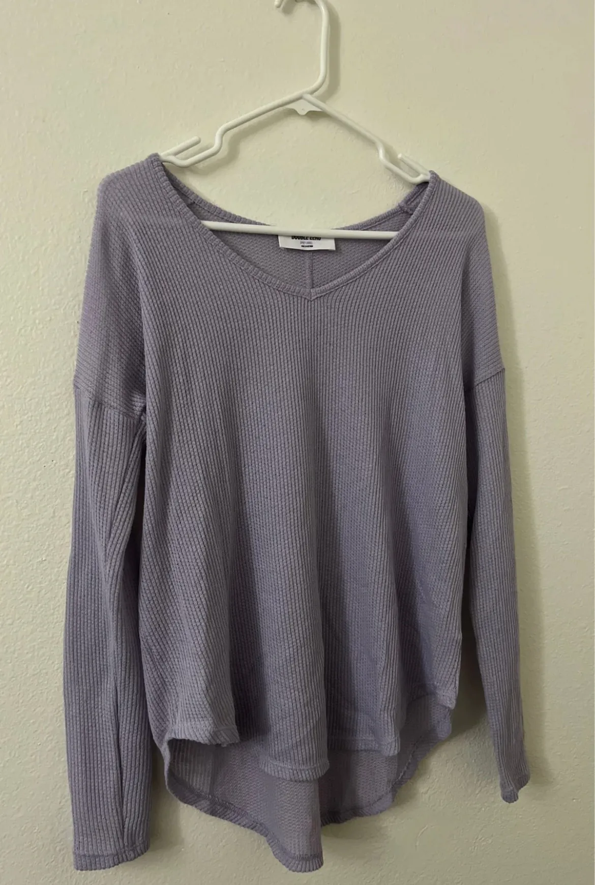 Double Zero Lilac Thermal Long Sleeve Sweater - Image 6