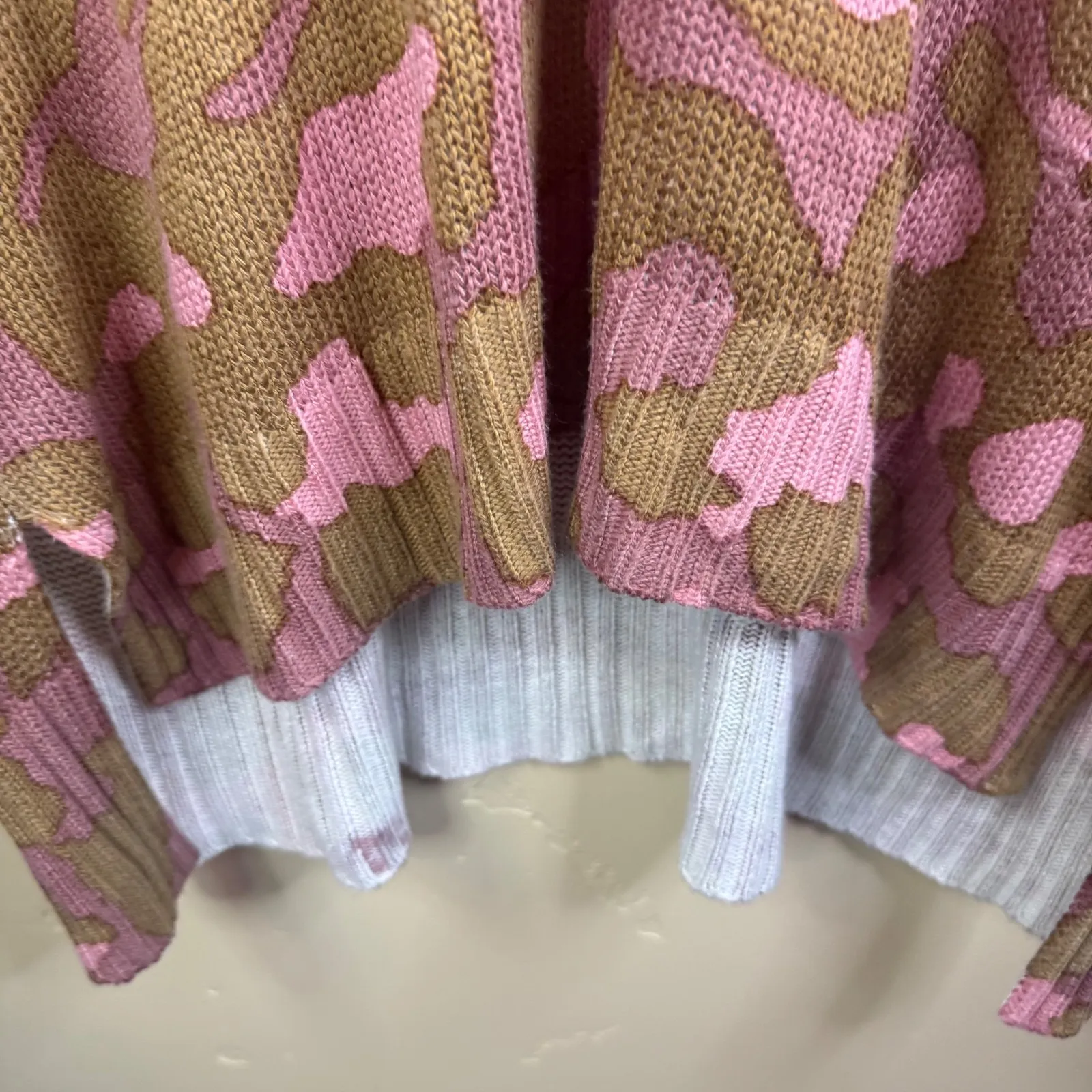 Revolve Show Me Your Mumu Rosy Leopard Knit Hug Me Sweater Boho Size SM - Image 6