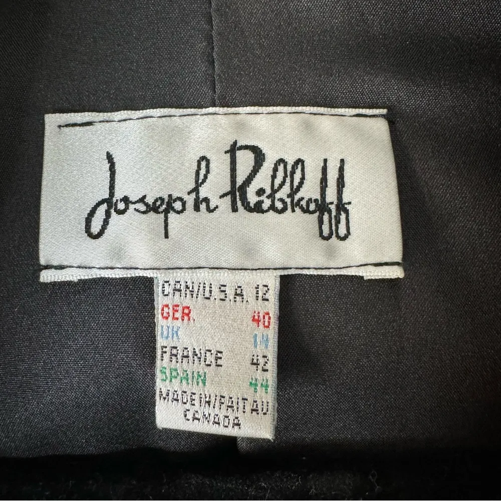 Joseph Ribkoff Veston Jacket Mixed Media Patchwork Black Grey 12 - Image 6