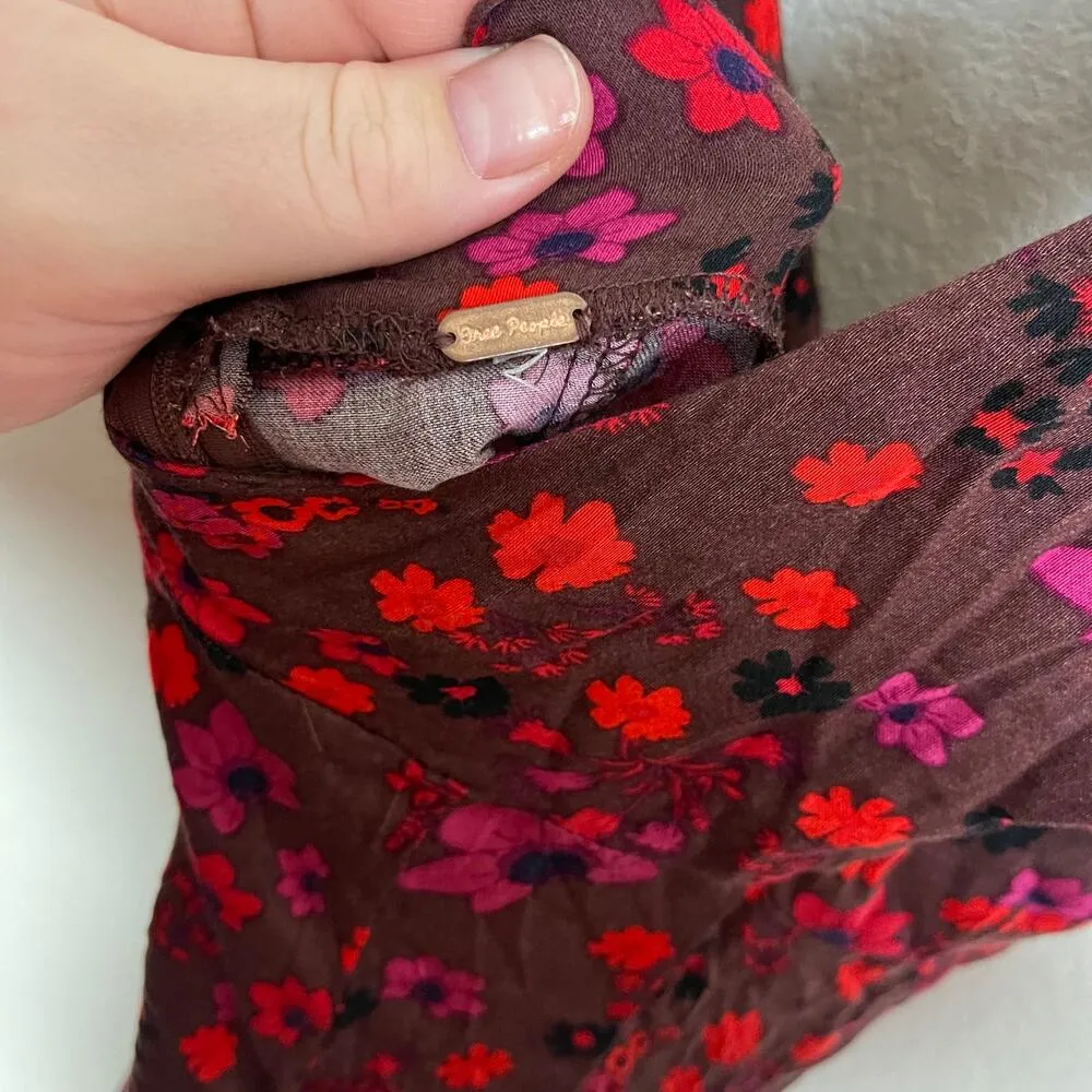 Free People It Takes Two Wrap Dress in Plum Size Small - Image 9