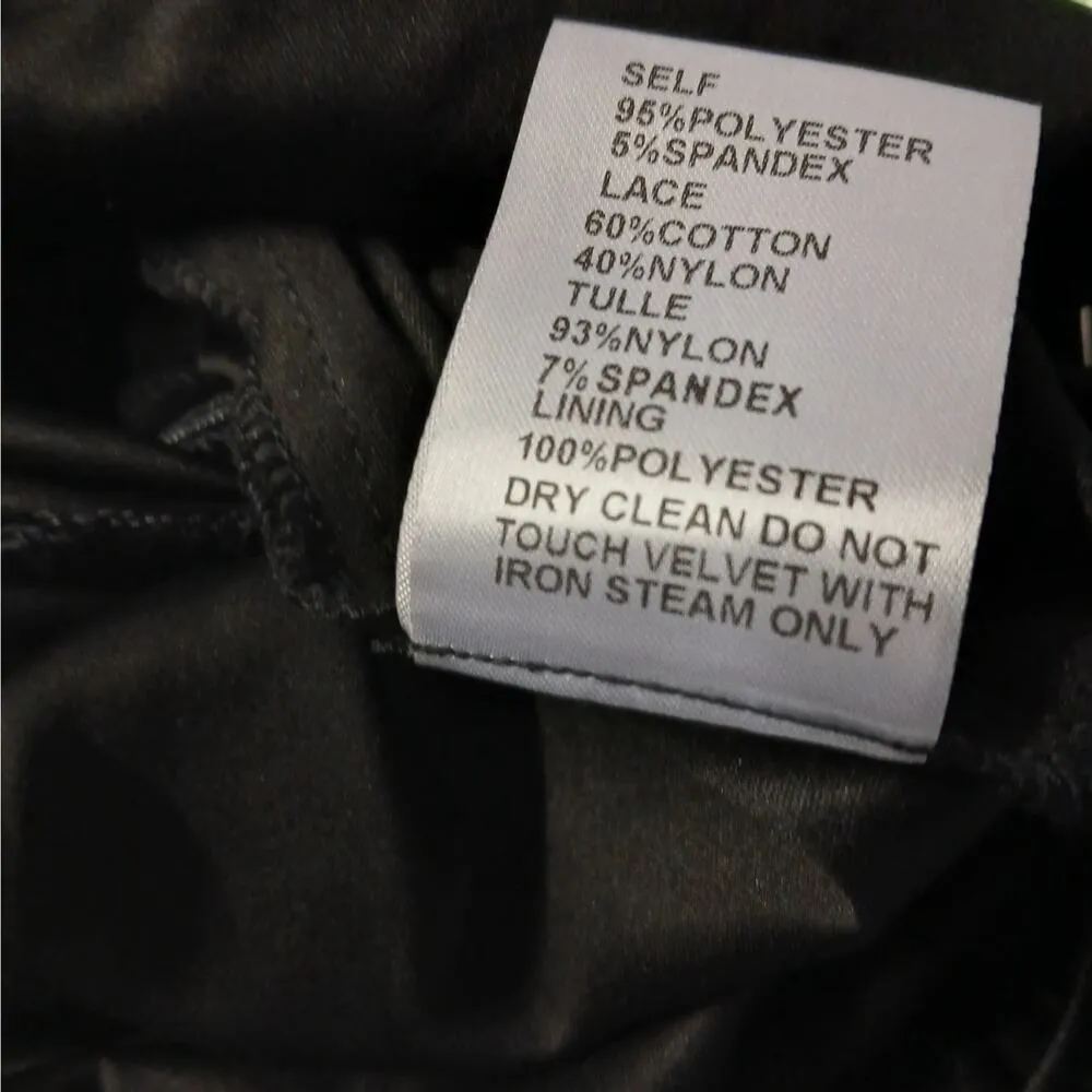 $529 NWT Tadashi Shoji Sabina Velvet Cocktail Dress Size 4 Black Formal Wedding - Image 13