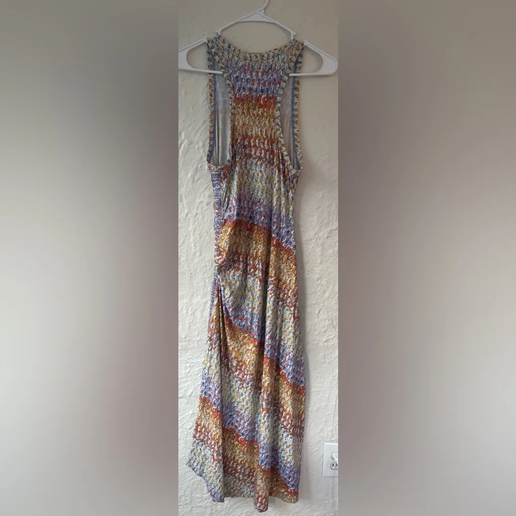 Daily Practice Anthropologie Dress XS Maxi Ruched Boho Beachy Racerback Tank - Image 5