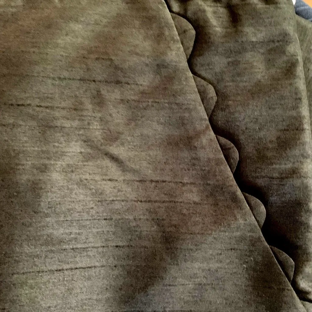 Kiki Vargas High Waist Cinch Ankle Scallop Pocket Track Pant Shiny Black XXS New - Image 5